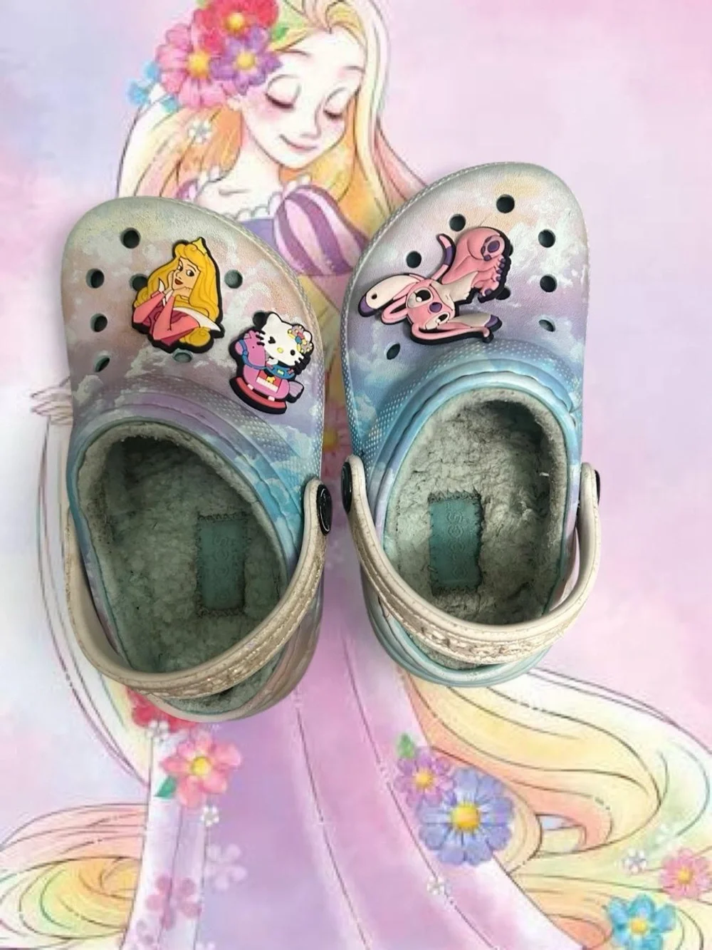 CROCS Kids Clog in Pastel Purple and Blue